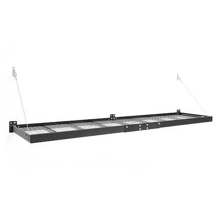 Newage Products 2x8ft Pro Series Wall Mounted Shelf - Black, PK2 40414